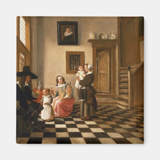 Een gezin in het binnenland magneet (Voorkant)