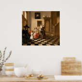 Een gezin in het binnenland poster (Keuken)