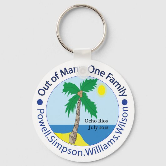 Eén gezinssleutel sleutelhanger (Voorkant)