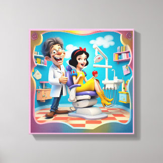 "EEN GEZONDE GLIMLACH IS DE MOOISTE VAN ALLEMAAL" CANVAS AFDRUK