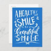 Een gezonde glimlach is een mooie glimlach briefkaart (Voorkant / Achterkant)