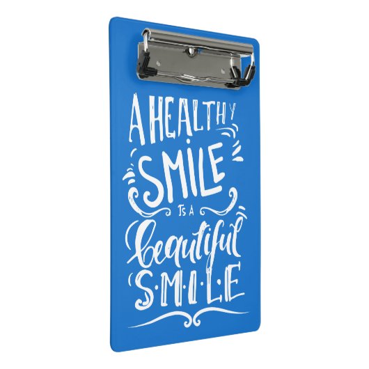 Een gezonde glimlach is een mooie glimlach mini klembord (Schuin)