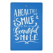 Een gezonde glimlach is een mooie glimlach mini klembord (Achterkant)