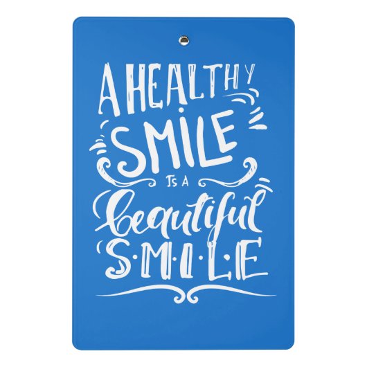 Een gezonde glimlach is een mooie glimlach mini klembord (Achterkant)