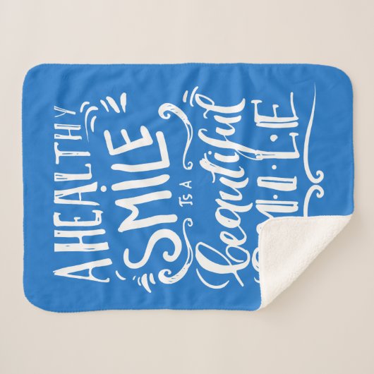 Een gezonde glimlach is een mooie glimlach sherpa deken (Voorkant (horizontaal))