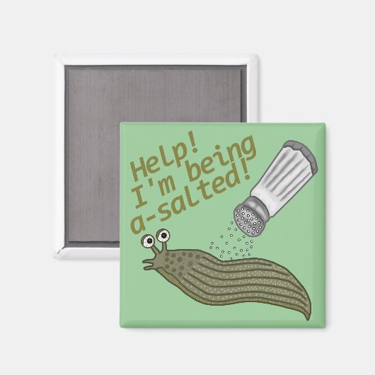 Een gezouten naaktslak grappig dier grap magneet (Voorkant / Achterkant)