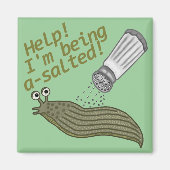 Een gezouten naaktslak grappig dier grap magneet (Voorkant)