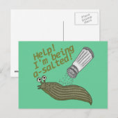 Een gezouten Slug Pun Funny Animal Joke Briefkaart (Voorkant / Achterkant)