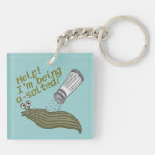 Een gezouten snoepje sleutelhanger (Achterkant)