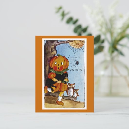 Een Ghost liep achter Yoo-oo-oo aan. Briefkaart (Staand voorkant)