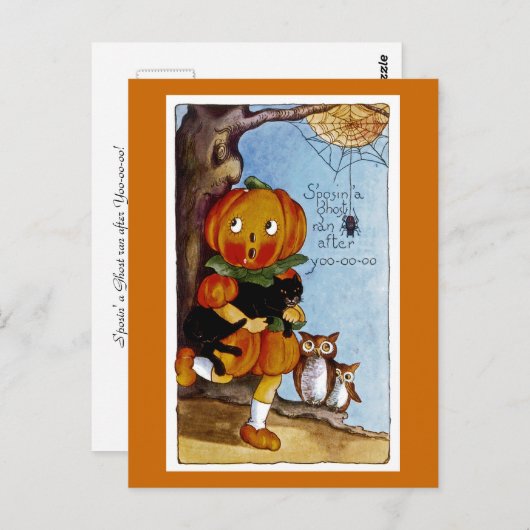 Een Ghost liep achter Yoo-oo-oo aan. Briefkaart (Voorkant / Achterkant)