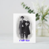 Een "GIANT" HALLO!  BRIEFKAART FINN CIRCUS GIANT! (Staand voorkant)