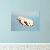 Een gietvorm van de hand van Frederic Chopin Canvas Afdruk (Insitu (Houten vloer))