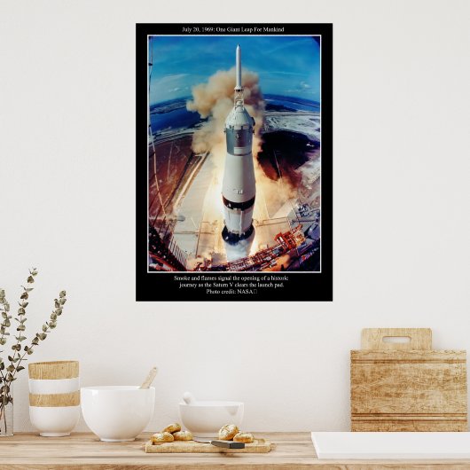 Eén gigantisch leder voor de mensheid poster (Keuken)