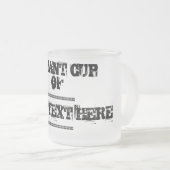 Een gigantische beker internetmeme sjabloon aangep matglas koffiemok (Voorkant rechts)