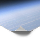 Een gigantische maan zichtbaar boven de atmosfeer  poster (Hoek)