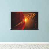 Een gigantische planeet rond de zonachtige ster 79 canvas afdruk (Insitu (Houten vloer))