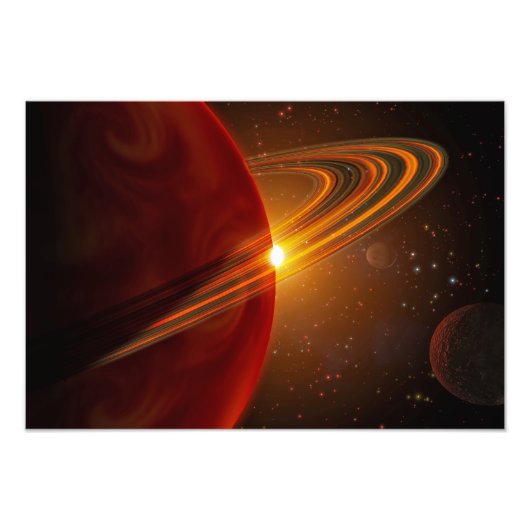 Een gigantische planeet rond de zonachtige ster 79 foto afdruk (Voorkant)