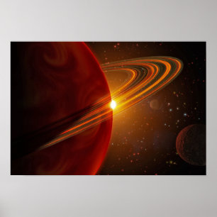 Een gigantische planeet rond de zonachtige ster 79 poster