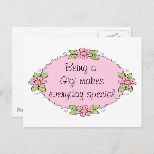 Een Gigi zijn maakt dagelijks speciaal Briefkaart (Voorkant / Achterkant)