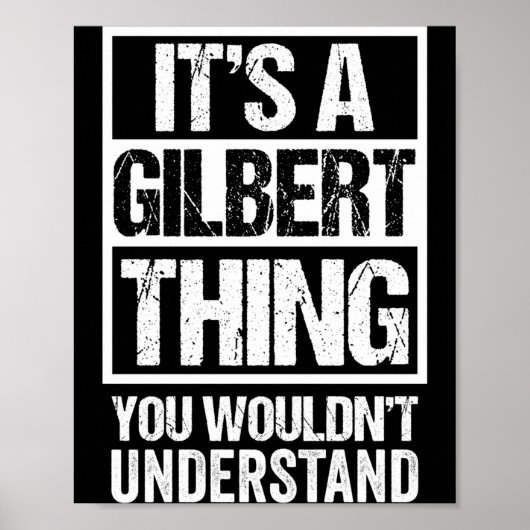 Een gilbert-ding zou de achternaam niet begrijpen poster (Voorkant)