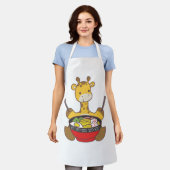 Een giraf wil ramen eten. schort (Gedragen)