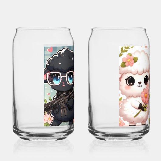 Een glaasje met een heerlijk en  design blikvorm glas (Rechts)
