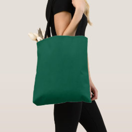 Een gladde, effen donkergroene textuur tote bag