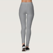 Een gladde, lichtgrijze stoftextuur leggings (Achterkant)