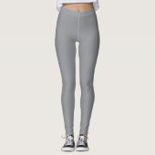 Een gladde, lichtgrijze stoftextuur leggings (Voorkant)