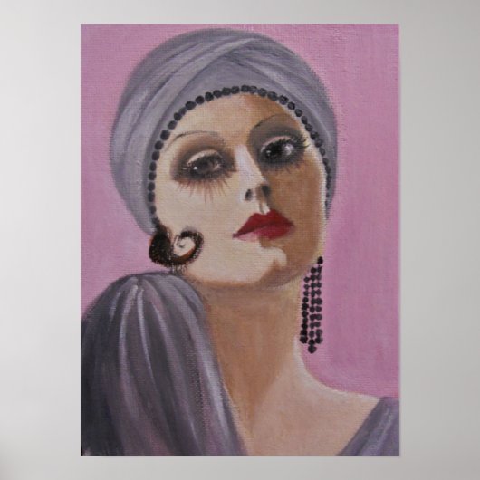Een Glamoureuze Flapper Gal Poster (Voorkant)