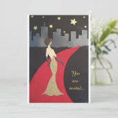 Een glamoureuze uitnodiging voor elk evenement (Staand voorkant)