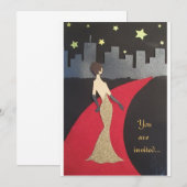 Een glamoureuze uitnodiging voor elk evenement (Voorkant / Achterkant)