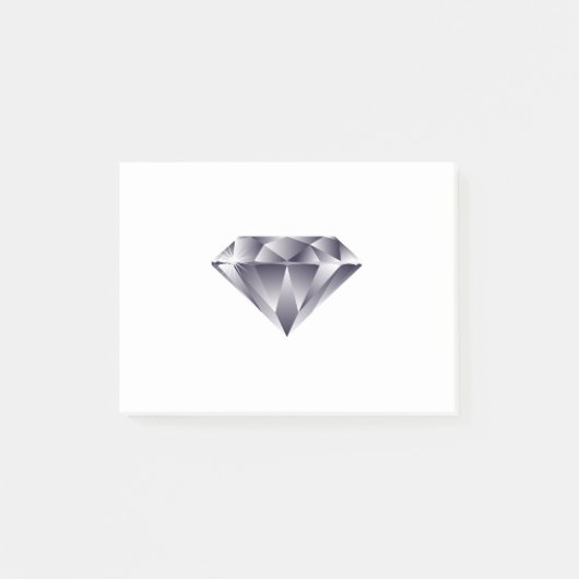 Een glanzend Diamond Gem Stone met een spaarpje Post-it® Notes (Voorkant)