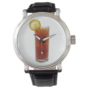 Een glas Bevroren Thee Horloge