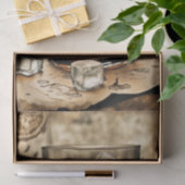 Een glas Bourbon Whiskey Decoupage Paper Tissuepapier (Geschenk)