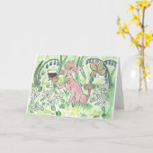 Een Glas Gamay in de tuin Kaart (Gele Bloem)