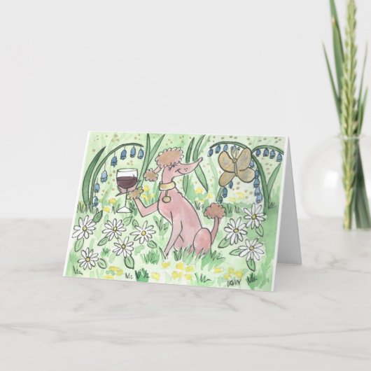 Een Glas Gamay in de tuin Kaart (Voorkant)