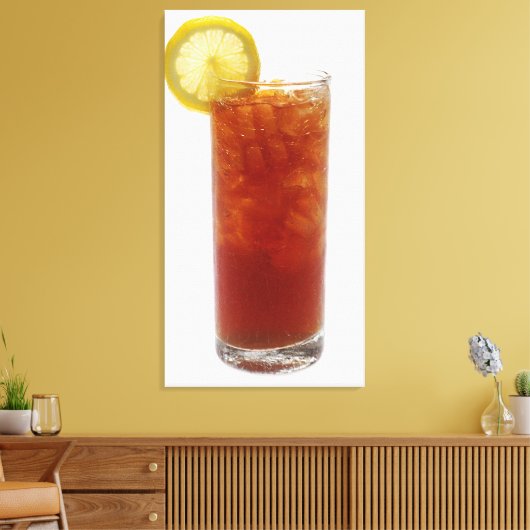 Een glas gehakt thee canvas afdruk (Insitu (Woonkamer))