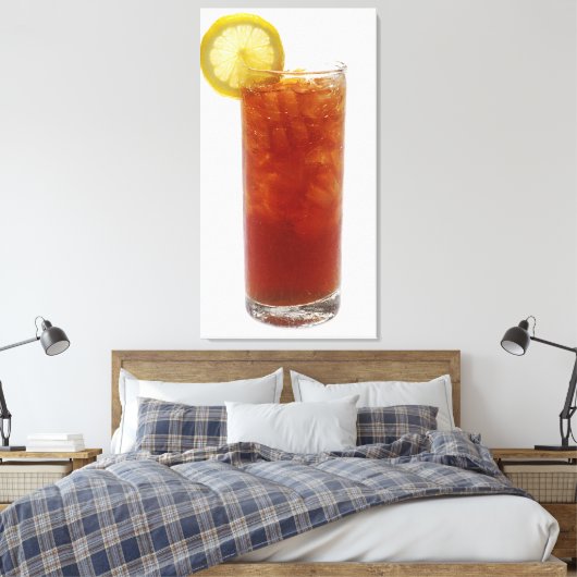 Een glas gehakt thee canvas afdruk (Insitu (Slaapkamer))