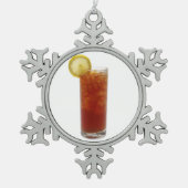 Een glas gehakt thee tin sneeuwvlok ornament (Voorkant)