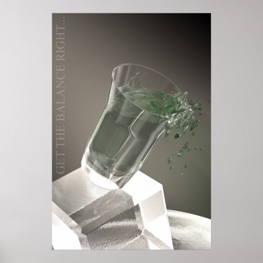 Een glas groen water poster (Voorkant)