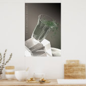 Een glas groen water poster (Keuken)