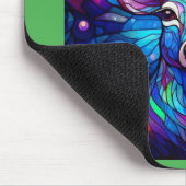 Een Glas in lood kerstrendier Muismat (Hoek)