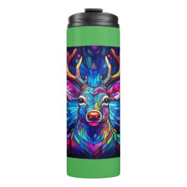 Een Glas in lood kerstrendier Thermosbeker