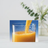 Een glas Oranje sap Briefkaart (Staand voorkant)