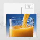 Een glas Oranje sap Briefkaart (Voorkant / Achterkant)