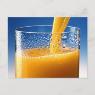 Een glas Oranje sap Briefkaart