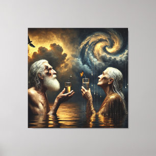 Een glas regen om deze hemel te begrijpen canvas afdruk