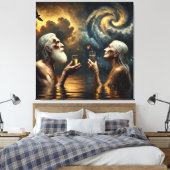 Een glas regen om deze hemel te begrijpen canvas afdruk (Insitu (Slaapkamer))